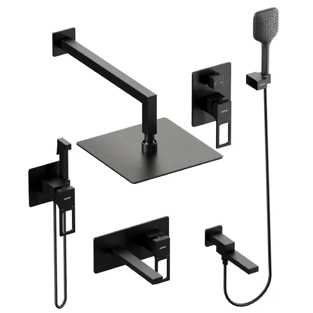 Gappo Shower Set Black Wall Mounted 001 — Descargar