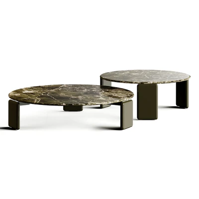 Minotti DRAKE Round Marble Solid Coffee Table — Вид 2