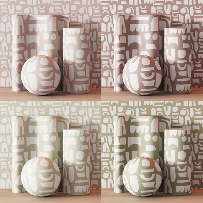 483 Paper Colliding Wallpaper by urbanroad 6 color options — Вид 3