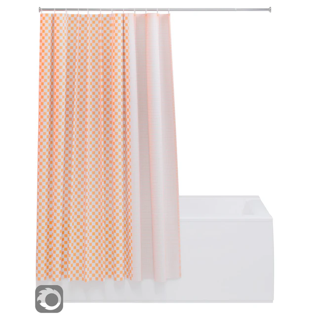 Bath curtain (shower) 200x200 cm (white, gray) — Descargar