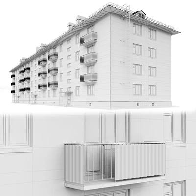 Brick Khrushchevka series 1-443 — View 4