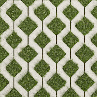 Collection plant vol 398 - grass - concrete - tileable — Ver 2