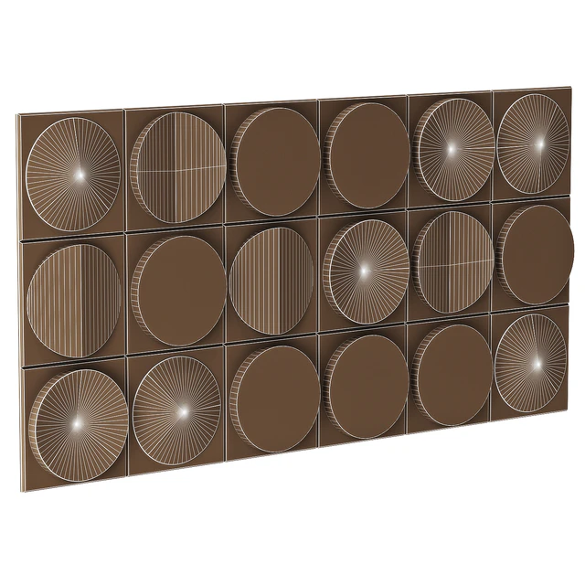 Wooddi 3D Blocks Wall Panel Сlock HLS6012-3A — Download