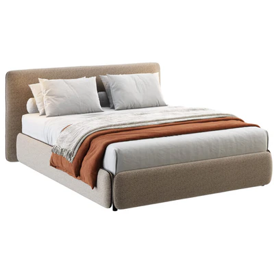 zip bed with single headboard by calligaris — download