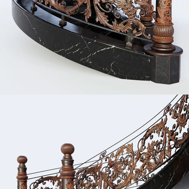 Классическая кованная лестница — Скачать