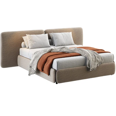 zip bed with double headboard by calligaris — download