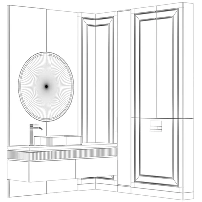 Мебель для ванной комнаты 35 в стиле неоклассика — Вид 2