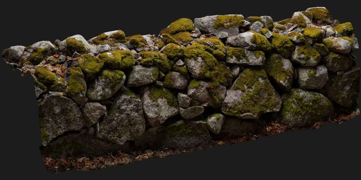 double sided mossy stone wall 001 — Скачать