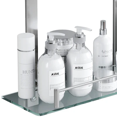Bathroom accessories on the glass shelf — Ver 2