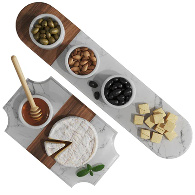 Set with white wine and snacks — Ver 3