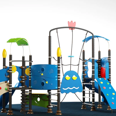 Kids playground equipment with slide climbing 09 — Ver 2