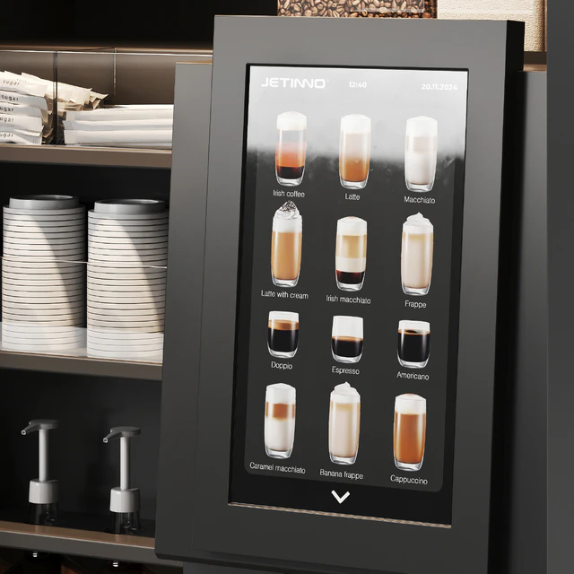 Coffee vending machine. Coffee to go. Self-service coffee shop. Vendor point — Скачать