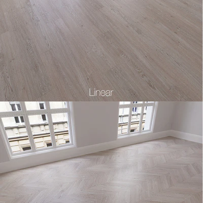 Паркет натуральный, дуб Снежный, 3 вида. Линейный, шеврон, елочка. — Вид 2