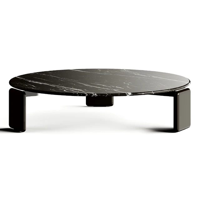 Minotti DRAKE Round Marble Solid Coffee Table — Скачать