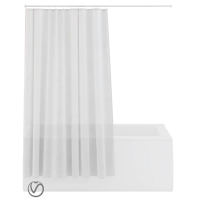 Bath curtain (shower) 200x200 cm (white, gray) — Ver 3