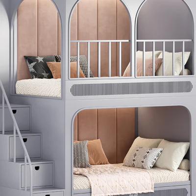 Designer two-level bed Kids room 19 — Ver 2