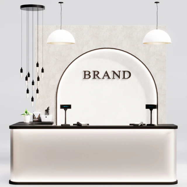 Reception, clothing store cash desk, service counter — Descargar