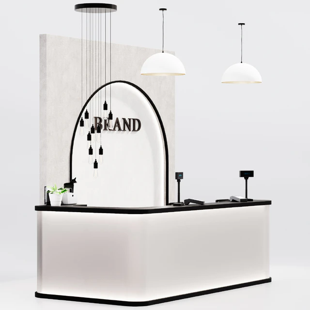 Reception, clothing store cash desk, service counter — Descargar