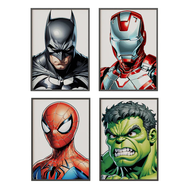 Pictures for children's room "Superheroes" — Descargar