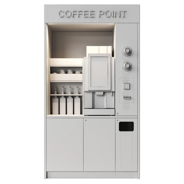 Coffee vending machine. Coffee to go. Self-service coffee shop. Vendor point — Скачать