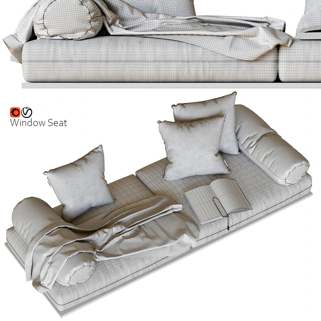 Сиденье у окна и подушки — Скачать