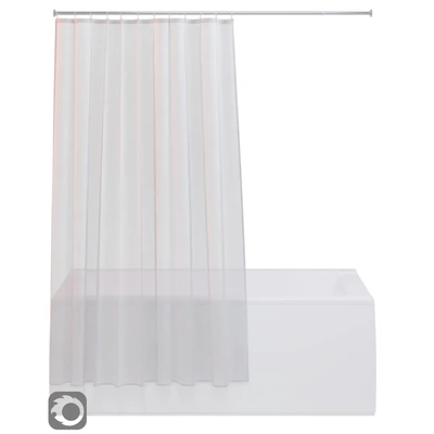 Bath curtain (shower) 200x200 cm (white, gray) — Ver 4