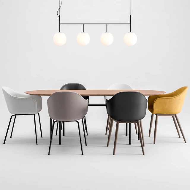 CGKIT — Harbor Chair Upholstery + Snaregade Table + Tr Bulb By Menu