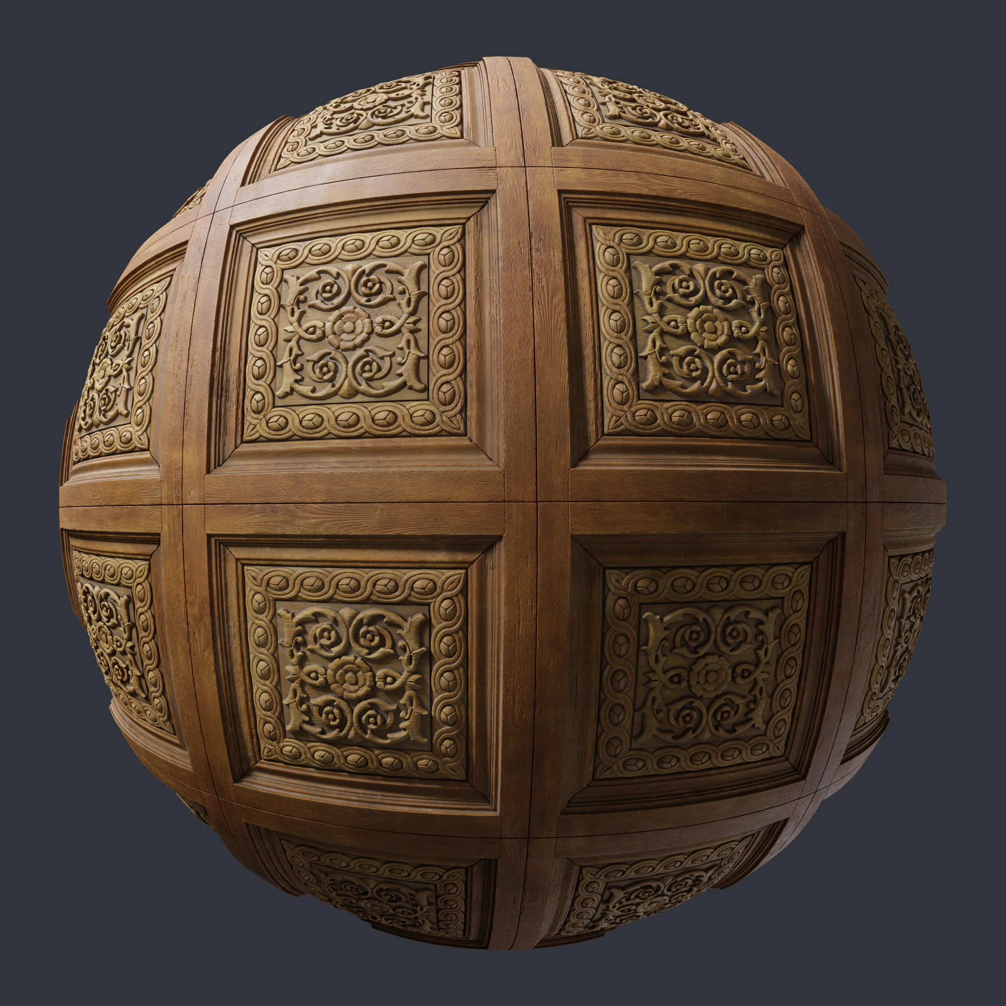 wood ornate panel 002 — Download