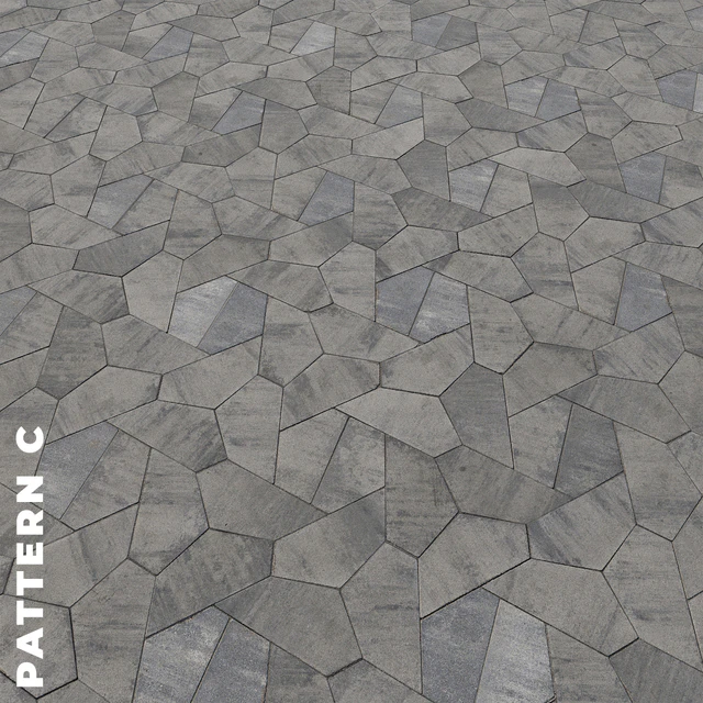 Сет из четырех текстур асимметричной брусчатки «Оригами» — Скачать