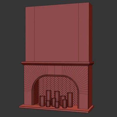 Камин со свечами — Вид 6