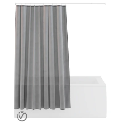 Bath curtain (shower) 200x200 cm (white, gray) — Ver 5
