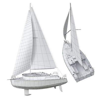 White Sailing Yacht — Вид 3