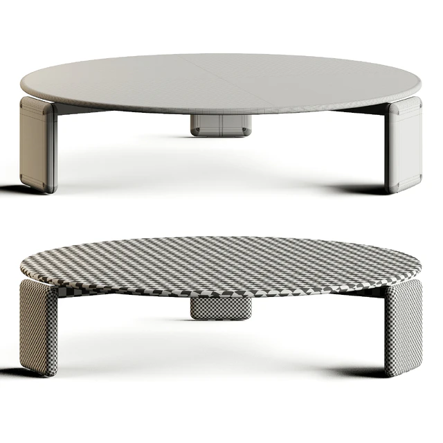 Minotti DRAKE Round Marble Solid Coffee Table — Скачать