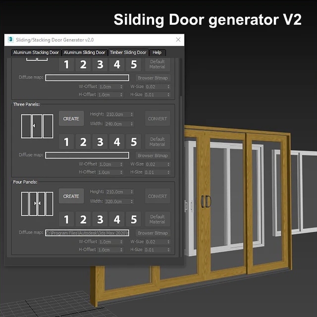 Silding door genarator V2 with 16 style — Скачать