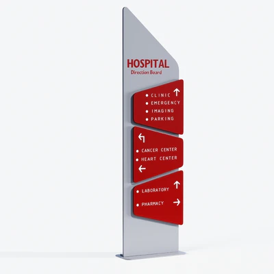 3d model of hospital information board for exterior — Ver 7