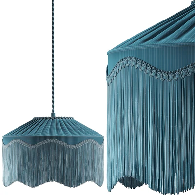 Pendant Light 15 - Spearmint Silk Tiffany Lampshade — Ver 7